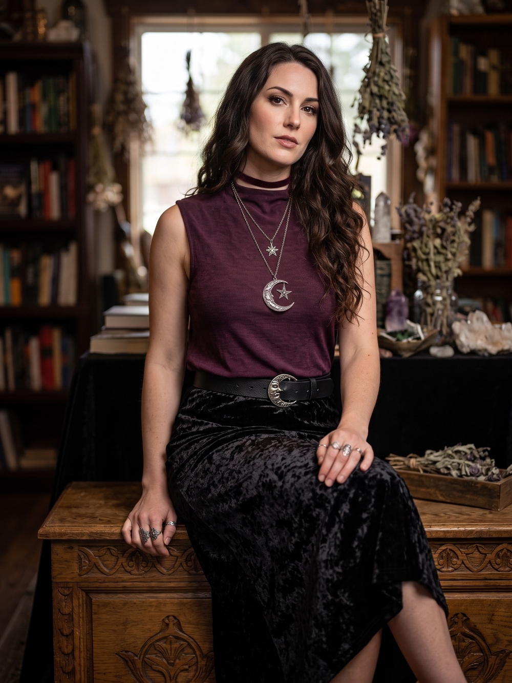 Vintage Plum Mock Neck Sleeveless Top 90s Whimsigoth Dark Academia Romance